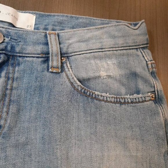 Iro Cutoff Denim Shorts Womens Size 27 Blue Distressed Nalyn Boyfriend Jean - Picture 5 of 13